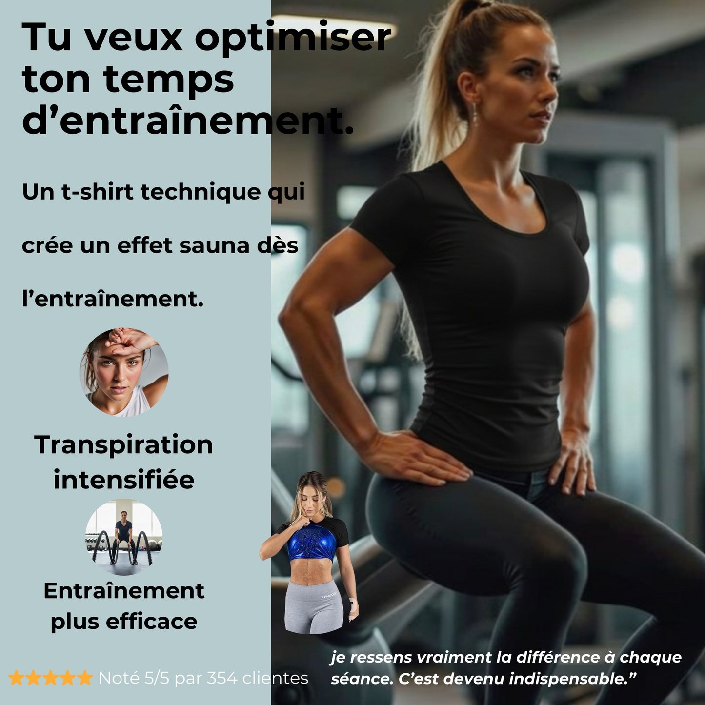 T-shirt sauna Femme– Effet Brûle Graisse