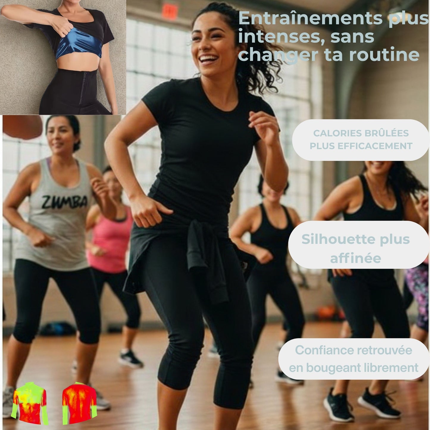 T-shirt sauna Femme– Effet Brûle Graisse